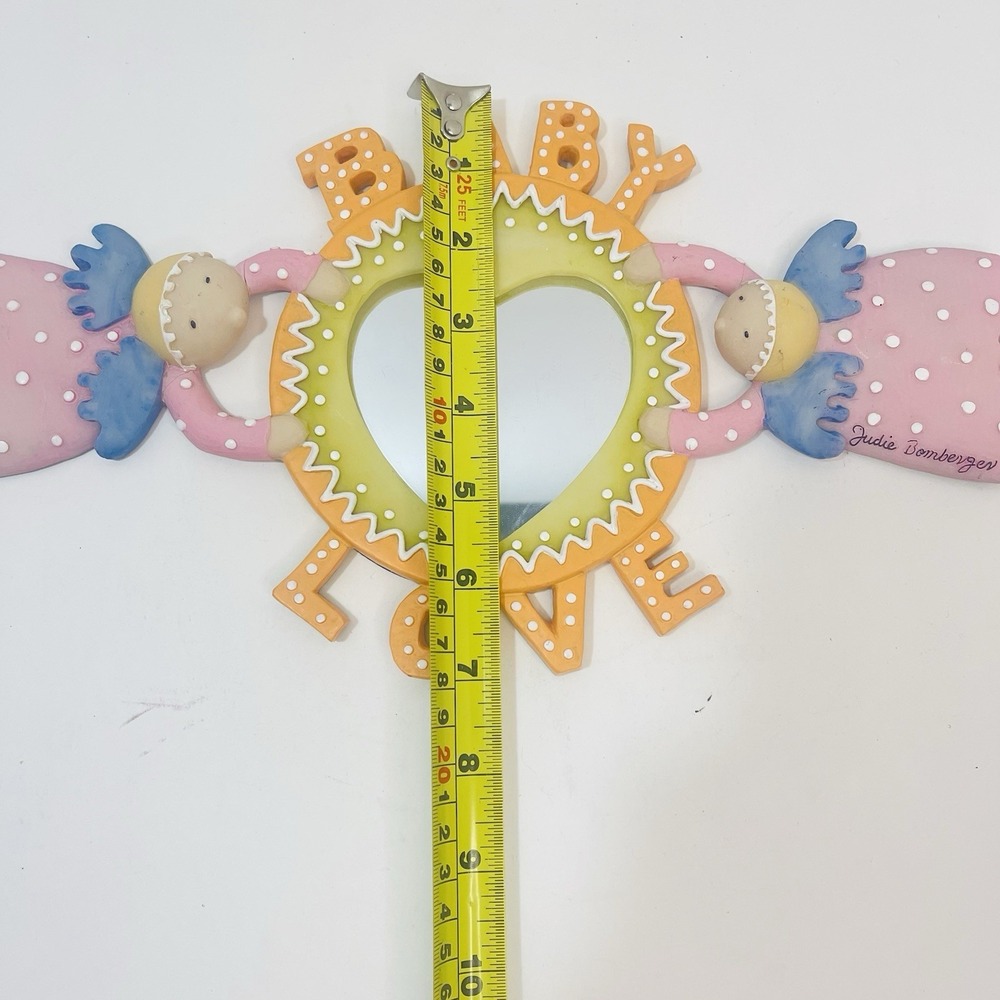 Signed Judie Bomberger Wall Hanging "Baby Love" Mirror Resin DAMAGED - Picture 9 of 9